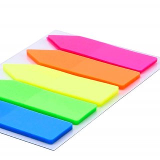 champcool Sticky Notes  Mini Text Highlighter Strips Neon Index Tabs Arrow Flags