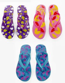 29K Stylish Trending Multicolor Women Flip Flops (Pack of 3)