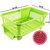 Solomon Premium Quality 3 in 1 Large Durable Plastic Kitchen Sink Dish Rack Drainer with Drying Rack basket (Green)
