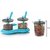 Solomon Premium Quality 3 in 1 Multipurpose Plastic Dining Achaar Jars Stand, Pickle Storage Container (Blue)