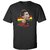 Ruggstar Black Ronaldo Print Round Half Sleeves Polyester Tshirt for Men
