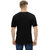 Ruggstar Black Ronaldo Print Round Half Sleeves Polyester Tshirt for Men