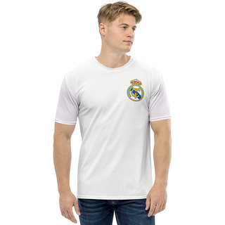                       Ruggstar Men White Round Neck Polyester T-Shirts                                              