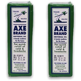                       Axe Brand Universal Oil Imported from Singapore 3ml (Pack Of 2, 3ml Each)                                              