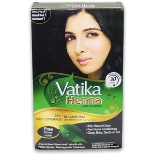 Vatika Henna hair colour RICH BLACK 60G