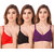 Fasense Women's Cotton Solid Color Wire Free Non Padded Bra (Pack of 3)