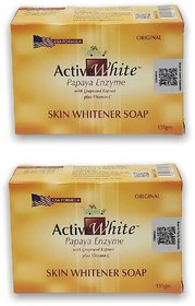 Active White Papaya Skin whitening soap (Pack Of 2, 135g Each)