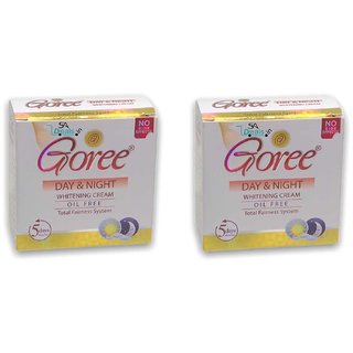                       GOREE CREAM DAY  NIGHT WHITENING CREAM OIL FREE  30g (Pack Of 2, 30g Each)                                              