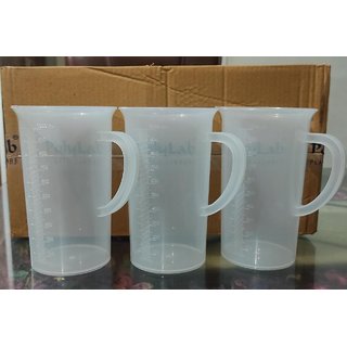 Labogens Plastic Measuring Jug with Handle 1000ml (1LT) (Pack Of 6 pcs) Labogens Plastic Measuring Jug with Handle 1000ml (1LT) (Pack Of 6 pcs)