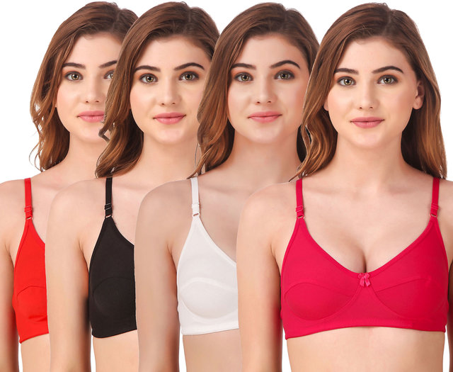 Plain Cotton Blend Women's Fancy Sports Non Padded Bra at Rs 60/piece in  New Delhi