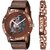 Brown Avenger Plastic Strip With King Bracelet Combo Watch For Men