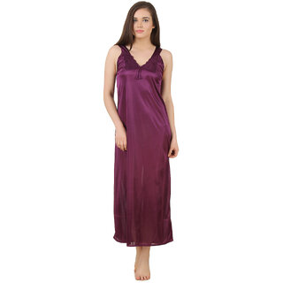                       Fasense Women Satin Nightwear Sleepwear Nighty SR017 A                                              