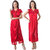 Fasense Women Satin Nightwear Sleepwear 2 PCs Set of Nighty, Robe, SR006 A