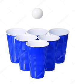 Big-Beer Pong Glasses - Blue - Pack of 10 (Around 500 ml) with Table Tennis Balls (2)