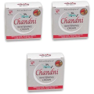                       Chandni Skin Whitening Cream 30g (Pack of 3, 30g Each)                                              