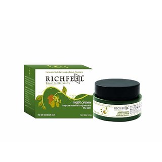 RICHFEEL Night Cream This Anti - Ageing Cream moisturises your skin, 50g  (50 g) pack of 2