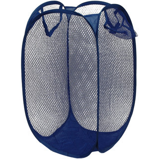                       Winner Full Size Rectangular Blue Foldable Laundry Basket - Laundry Bag Pack of 1 (lxbxh - 36X36X58 Cm)4000110                                              