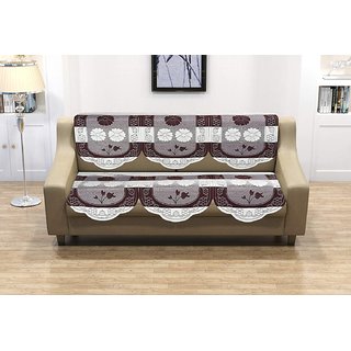manvi creation 3sc net cotton sofa cover