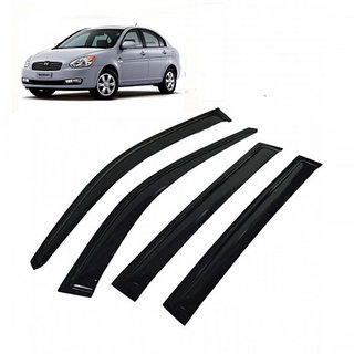                       Auto Lite door visor set for  Hyundai Verna old model only non breakable injection molding Genuine ABS plastic                                              