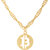 Bitcoin Lover Pendant Necklace Gold Plated Design in Thick Link Chain For Men Boys