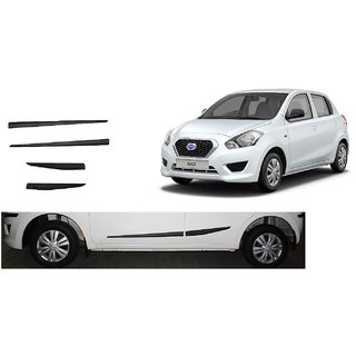                       Side door Beading For Datsun GO Matt Black Set of 4                                              