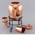 KUVI Pure Copper 5 Lt Matka/Jug Water Dispenser and One Iron Stand,2 Copper Glass 250 ml Each (5 Lt)
