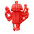 Plastic Orange Panch Mukhi Lord Hanuman Hanging Idol/Statue for Doors, Walls  Car Dashboard (3 Inch)