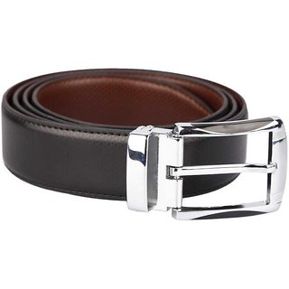                       GARGI Men's Black  Artificial Leather Belt                                              