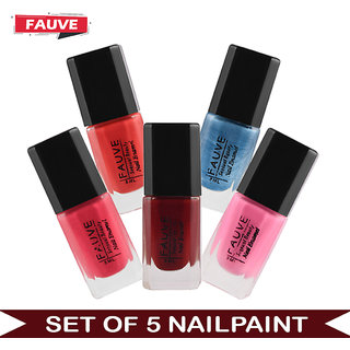 Fauve (FVE-NPCMB5-3278) - FN15 Multicolor Nail Paint - (Set of 5) - 8 ml Each