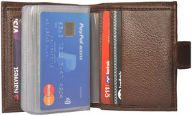 Hide & Sleek Brown Leatherite Credit Card Case