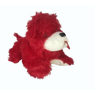 Adhvik (Size22x18cm) Soft Plush Fluffy Spongy Fur Stuffed Doggy Puppy Toy for Girls Kids Boys Birthday Valentines