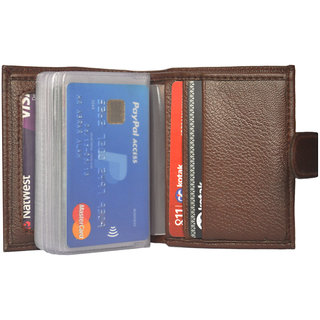 Hide & Sleek Brown Leatherite Credit Card Case
