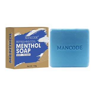 Mancode Refreshing Cool Menthol Soap - 125gram  Refreshing  Nerve Cells - Sense Cold  Natural Essential Oil - 100