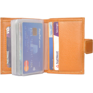 Hide & Sleek Tan Leatherite Credit Card Case