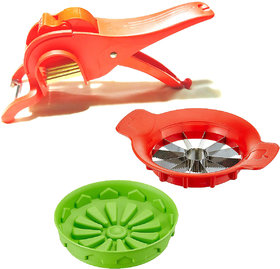 Combo Pack of 2 in 1 Vegetables Cutter with Peeler and Apple Cutter