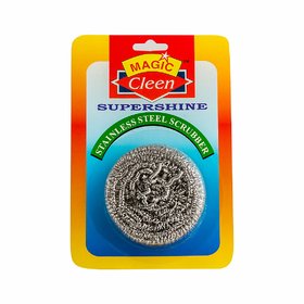 Magic Cleen Supershine Stainless Steel Scrubber 20gm ( Pack of 6)