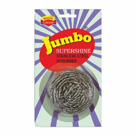 Magic Cleen Jumbo Stainless Steel Scrubber - (Pack of 4)