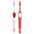Tepe Supreme Toothbrush Pack Of 2(White,Red)Designed Two-Level BristlesWith One Free Travel Pouch