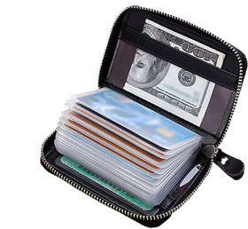 Hide & Sleek RFID Protected Genuine Black Leather Credit Card Holder