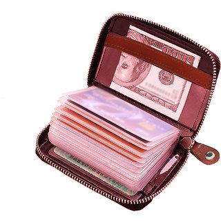Hide & Sleek RFID Protected Genuine Leather Credit Card Holder Zipper Clouser Hide & Sleek RFID Protected Genuine Leather Credit Card Holder Zipper Clouser
