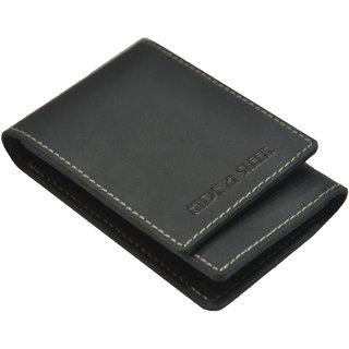 Hide & Sleek Genuine Hunter Leather Credit Card Holder Wallet