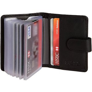 Hide & Sleek RFID Protected Genuine Leather 20 Slot Credit Card Holder