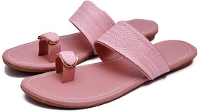 Puransh Women's Pink Flat