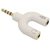 Anshmit White white U Shape Type-C Audio Jack to Headphone Microphone Splitter Converter Adaptor 1 Male 2 Female/Dual He