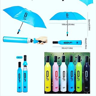 NIPSER Fashionable/Attractive  Bottle Umbrella 110 cm - Random Color (Pack of 2)