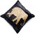 Redex Elephant Print Bedroom  Living Room  Sofa  Velvet Cushion Cover 16 X 16 inch Set of 5
