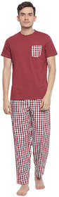 Play It Cool Checks Pyjama TShirt Set