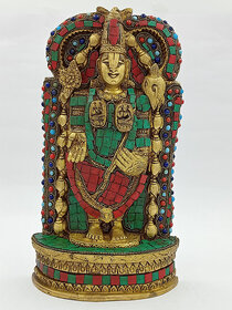 Arihant Craft Ethnic Decor Lord Balaji Idol Lord Tirupati Statue Sculpture Stone Work Showpiece  30 cm, (Multicolour)