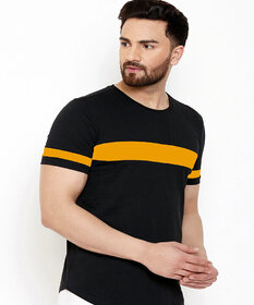 Buy LE BOURGEOIS Mens V-Neck Black T-Shirt Online @ ₹399 from ShopClues