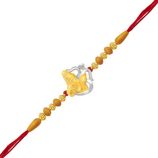                       Vighnaharta Rudra Shivay Gold and Rhodium Plated Alloy Rakhi for Lovely Brother - [VFJ1042RKG]                                              